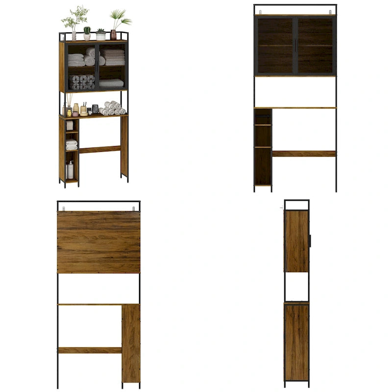 Mensola portaoggetti sopra il WC, scaffale organizer sopra il WC, bagno