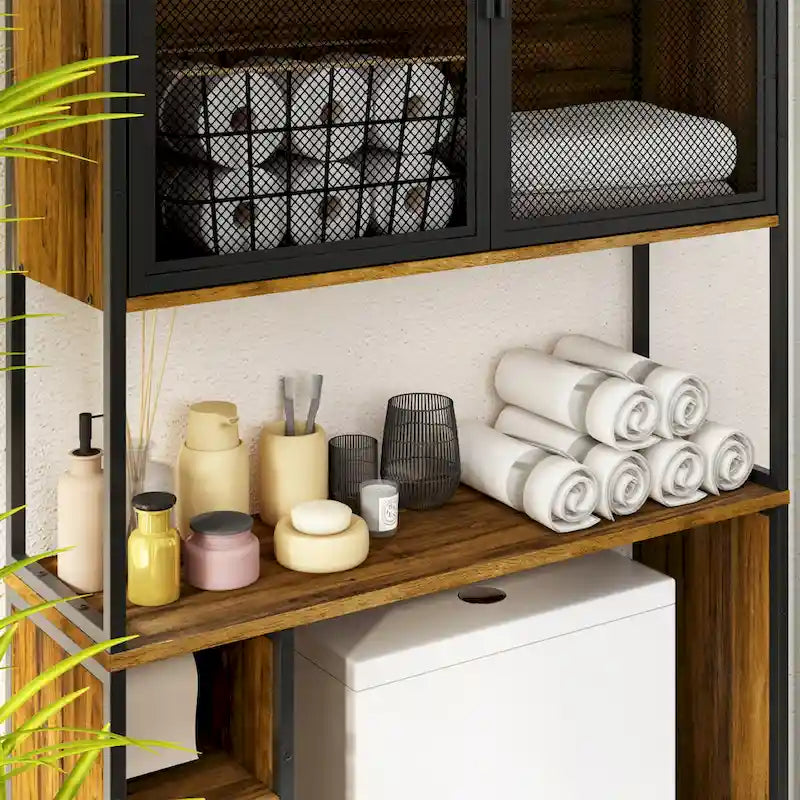 Mensola portaoggetti sopra il WC, scaffale organizer sopra il WC, bagno