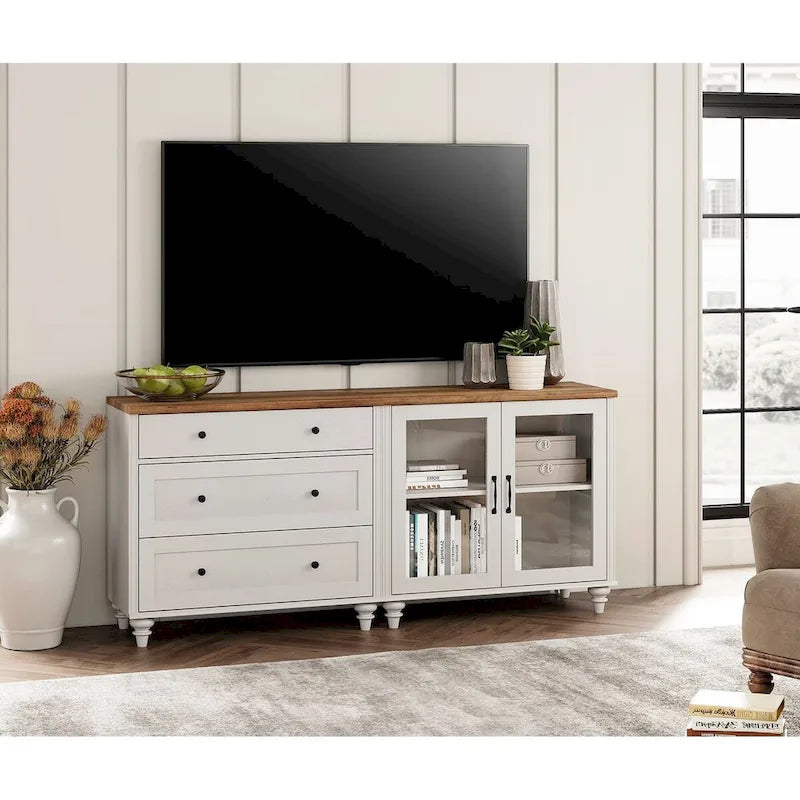 Credenza da Cucina con Mobile Contenitore, Credenza 2 in 1 - 68 Pollici