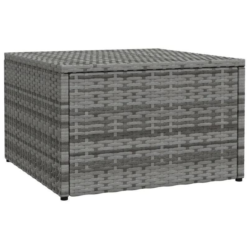 Poggiapiedi Pouf Ottomano in Rattan PE per Esterni, Giardino e Bordo Piscina