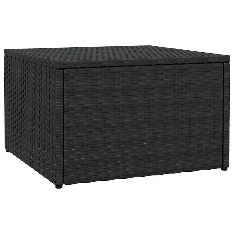 Poggiapiedi Pouf Ottomano in Rattan PE per Esterni, Giardino e Bordo Piscina