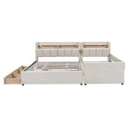 Letto a piattaforma imbottito Twin XL con sistema di archiviazione idraulico