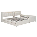 Letto a piattaforma imbottito Twin XL con sistema di archiviazione idraulico