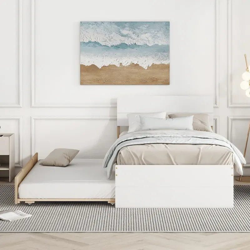 Struttura letto moderna per gemelli con letto estraibile