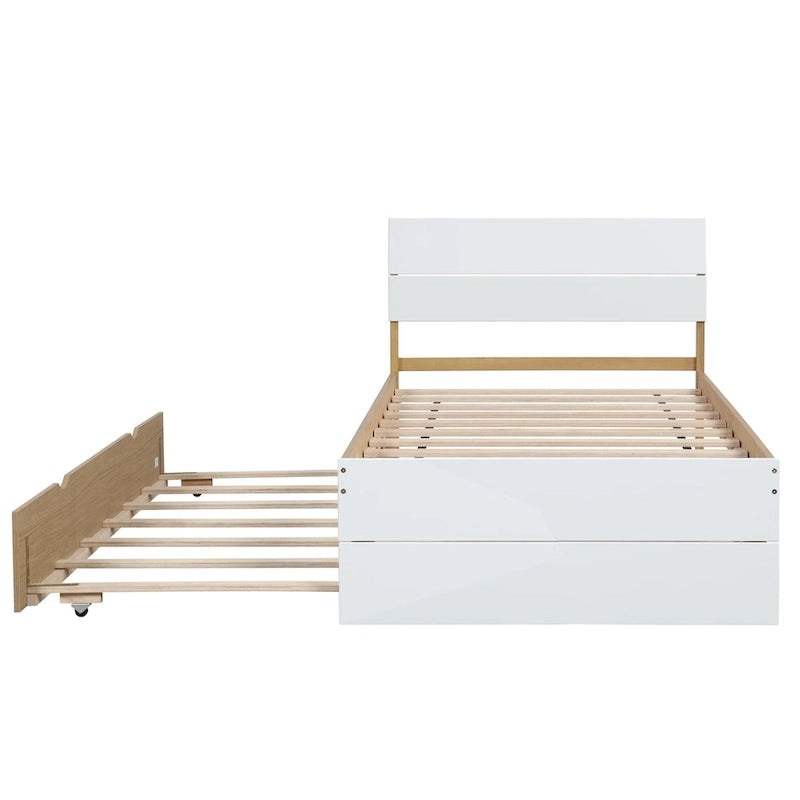 Struttura letto moderna per gemelli con letto estraibile