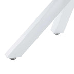 Tavolo da pranzo rotondo moderno minimalista con piano in MDF e gambe in metallo
