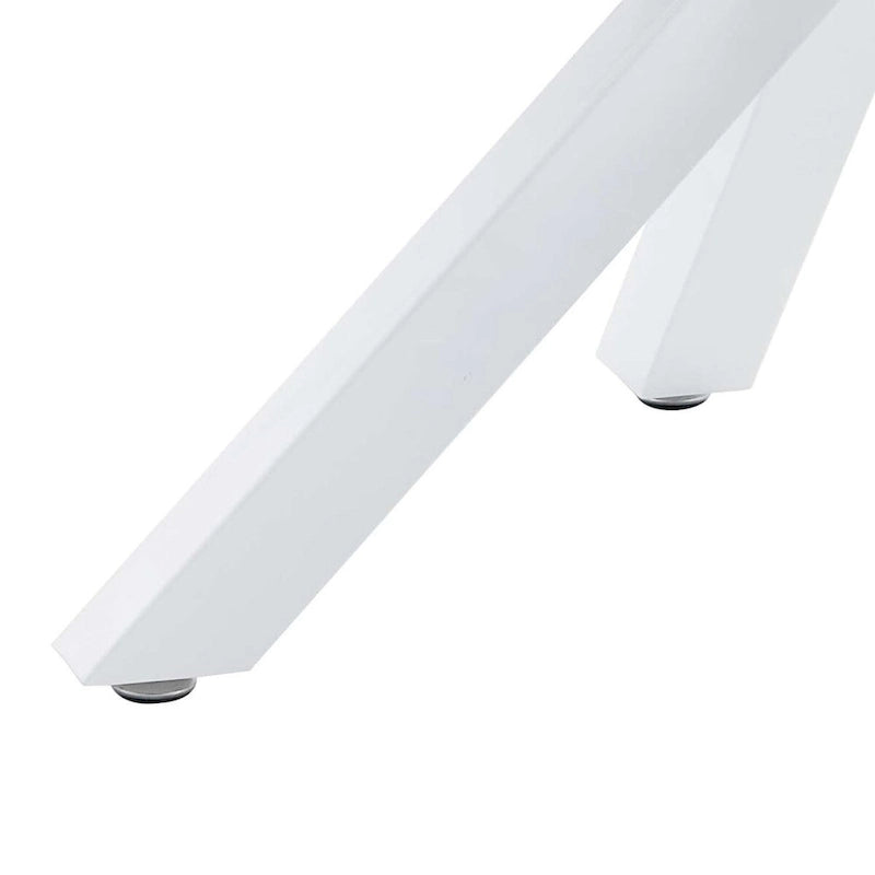 Tavolo da pranzo rotondo moderno minimalista con piano in MDF e gambe in metallo