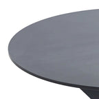 Tavolo da pranzo rotondo moderno minimalista con piano in MDF e gambe in metallo
