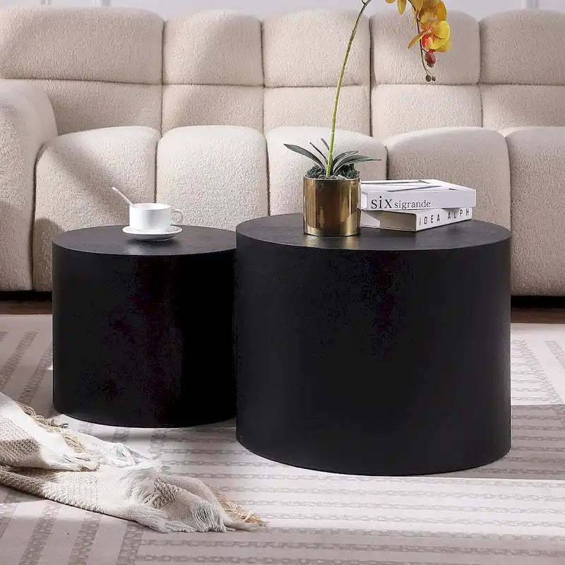 Tavolino da salotto impiallacciato set di 2