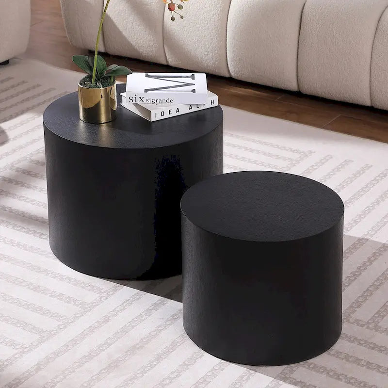 Tavolino da salotto impiallacciato set di 2