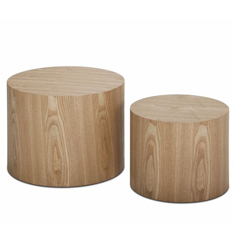 Tavolino da salotto impiallacciato set di 2