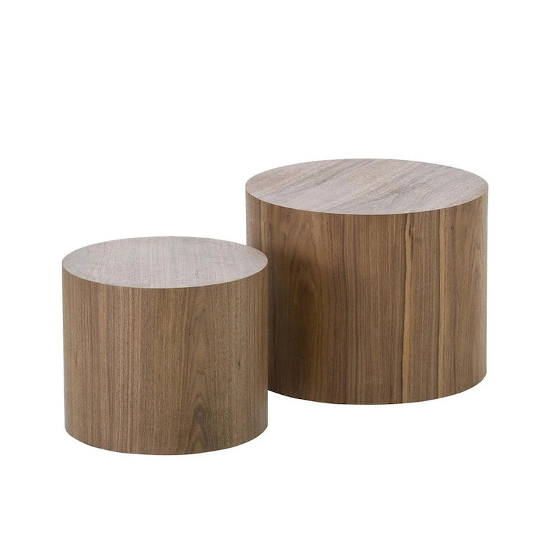 Tavolino da salotto impiallacciato set di 2