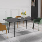 Tavolo da Pranzo Rettangolare in Marmo Mid-Century da 79" con 6-8 Posti a Sedere