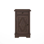 Tavolino/Comodino con ricarica classica con porte USB e vano portaoggetti - 58,4 cm di altezza