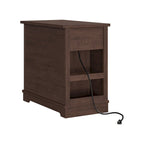 Tavolino/Comodino con ricarica classica con porte USB e vano portaoggetti - 58,4 cm di altezza