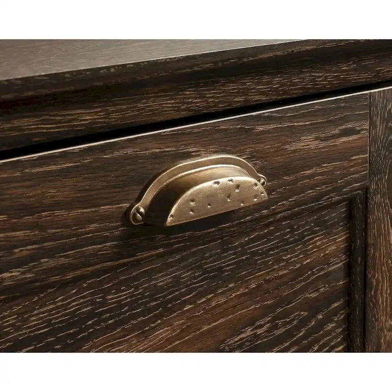 Classificatore orizzontale a 2 cassetti - Finitura Iron Oak, Mobile contenitore per ufficio domestico
