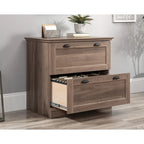 Classificatore orizzontale a 2 cassetti - Finitura Iron Oak, Mobile contenitore per ufficio domestico