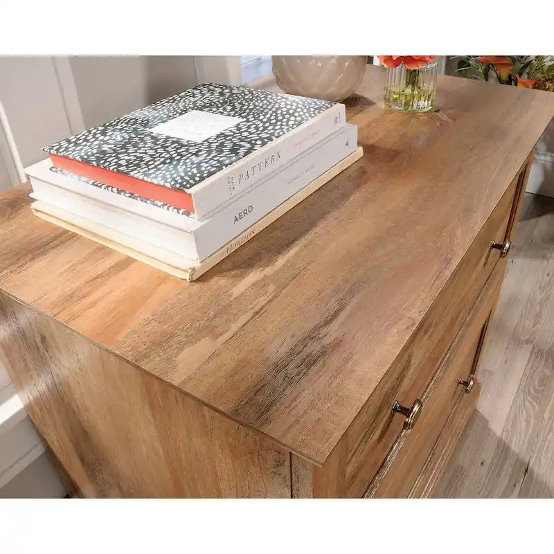 Classificatore orizzontale a 2 cassetti - Finitura Iron Oak, Mobile contenitore per ufficio domestico