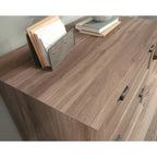 Classificatore orizzontale a 2 cassetti - Finitura Iron Oak, Mobile contenitore per ufficio domestico