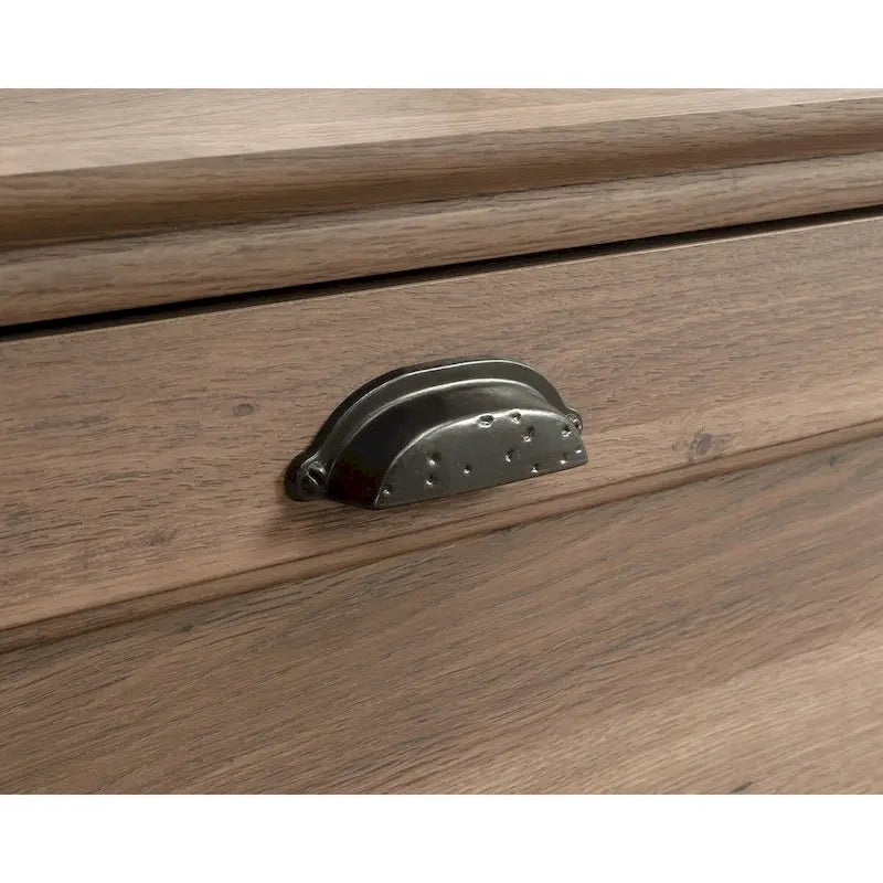 Classificatore orizzontale a 2 cassetti - Finitura Iron Oak, Mobile contenitore per ufficio domestico