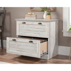 Classificatore orizzontale a 2 cassetti - Finitura Iron Oak, Mobile contenitore per ufficio domestico
