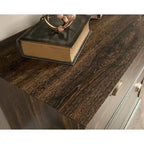 Classificatore orizzontale a 2 cassetti - Finitura Iron Oak, Mobile contenitore per ufficio domestico