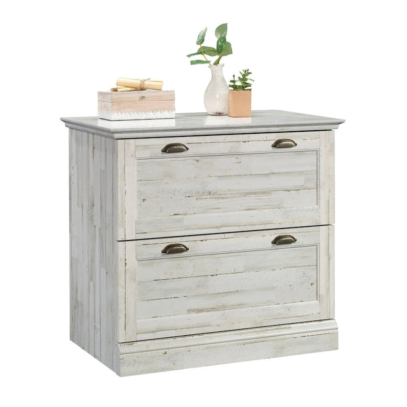 Classificatore orizzontale a 2 cassetti - Finitura Iron Oak, Mobile contenitore per ufficio domestico