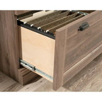 Classificatore orizzontale a 2 cassetti - Finitura Iron Oak, Mobile contenitore per ufficio domestico