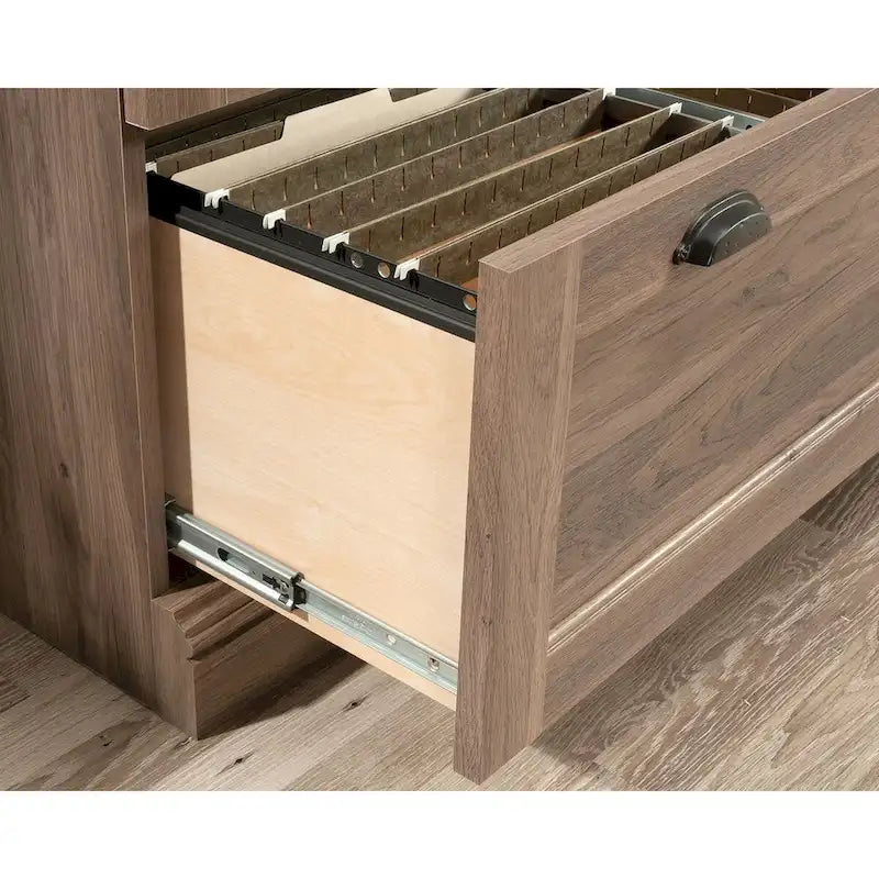 Classificatore orizzontale a 2 cassetti - Finitura Iron Oak, Mobile contenitore per ufficio domestico