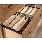 Classificatore orizzontale a 2 cassetti - Finitura Iron Oak, Mobile contenitore per ufficio domestico