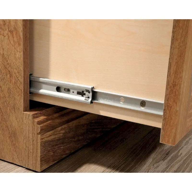 Classificatore orizzontale a 2 cassetti - Finitura Iron Oak, Mobile contenitore per ufficio domestico