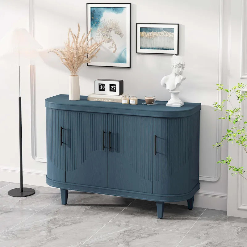Madia decorativa moderna da 120 cm con ripiani regolabili