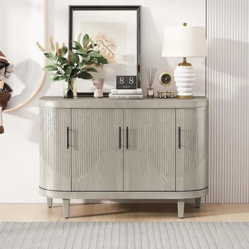 Madia decorativa moderna da 120 cm con ripiani regolabili