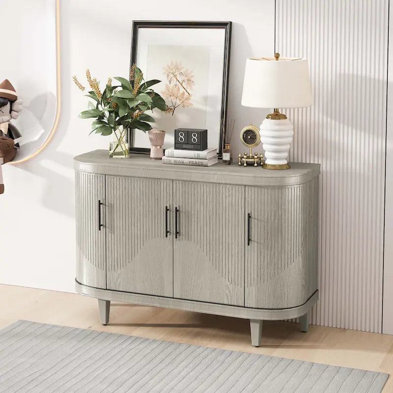 Madia decorativa moderna da 120 cm con ripiani regolabili