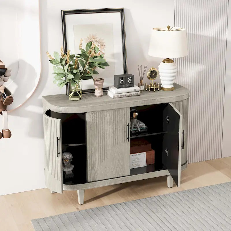 Madia decorativa moderna da 120 cm con ripiani regolabili