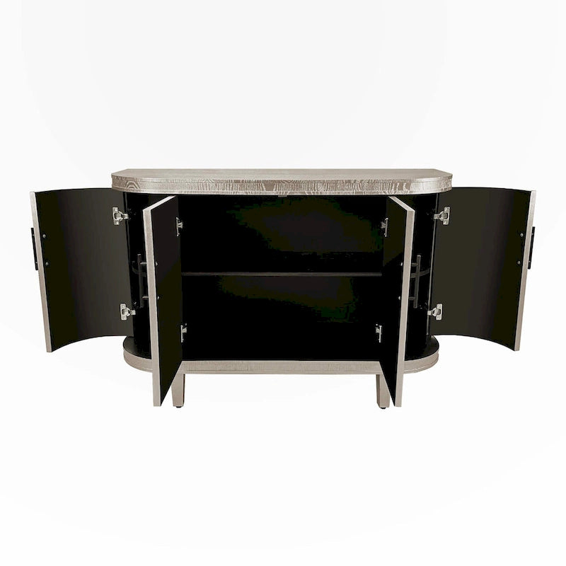 Madia decorativa moderna da 120 cm con ripiani regolabili