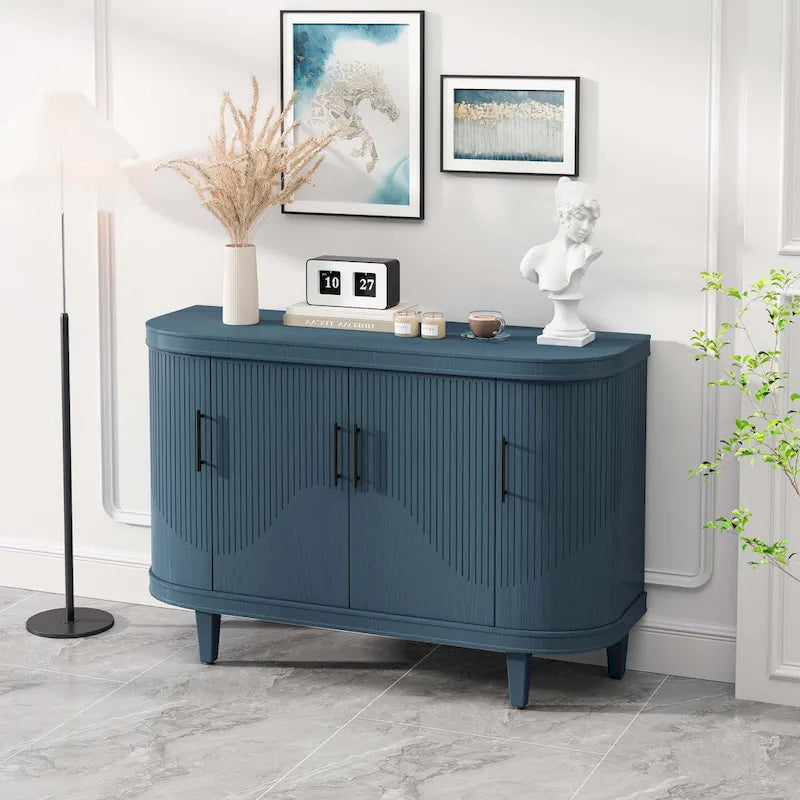 Madia decorativa moderna da 120 cm con ripiani regolabili