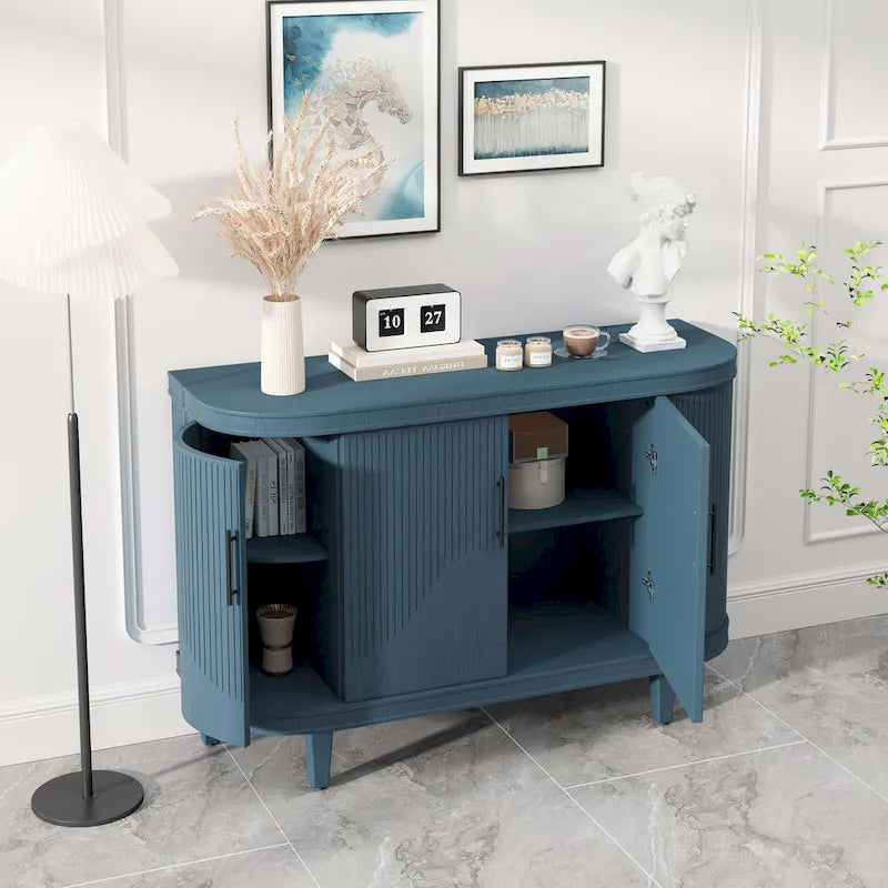 Madia decorativa moderna da 120 cm con ripiani regolabili