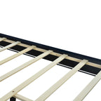 Letto imbottito a piattaforma Queen Size con testiera a capitonné