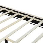 Letto imbottito a piattaforma Queen Size con testiera a capitonné